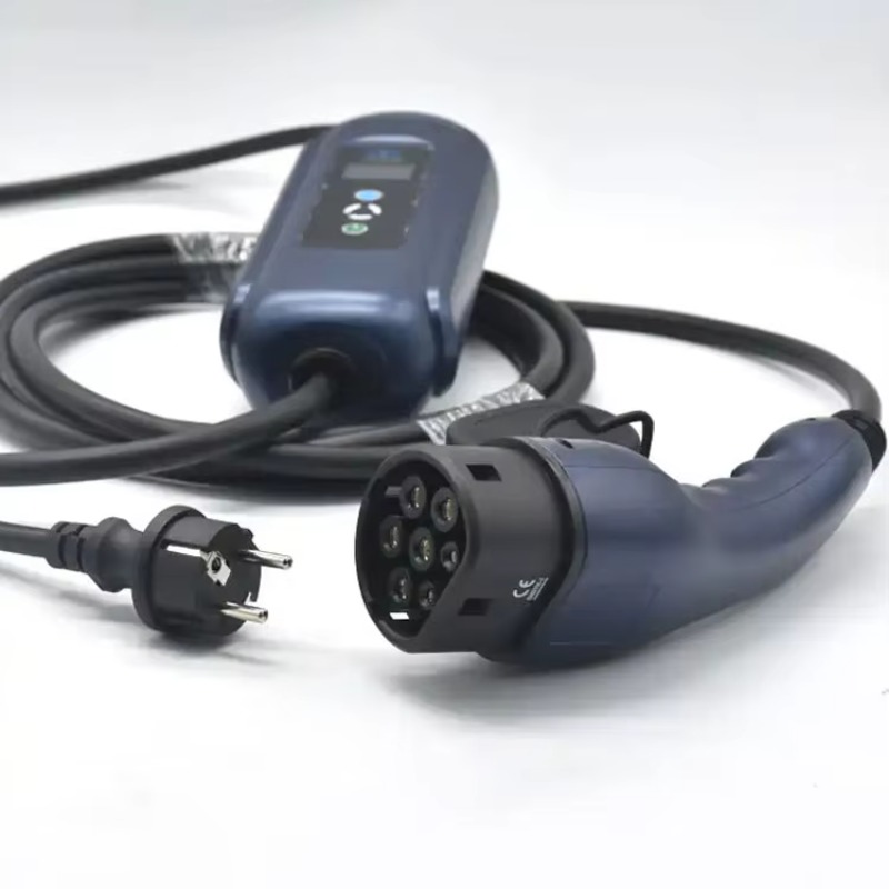 Type 2 Charger - 휴대용 전기차 블루 컨트롤 박스 단상