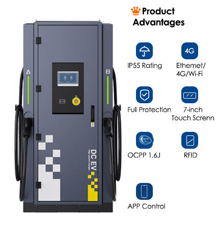 새로운 120kW, 60-240kW 듀얼 건 DC 충전 - Ev Charging Pile 리뷰 및 가격