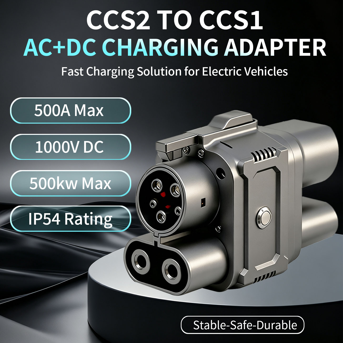 CCS2-CCS1 타입2-타입1 AC+DC 500A E - Ev Charger Adapter 리뷰 및 가격